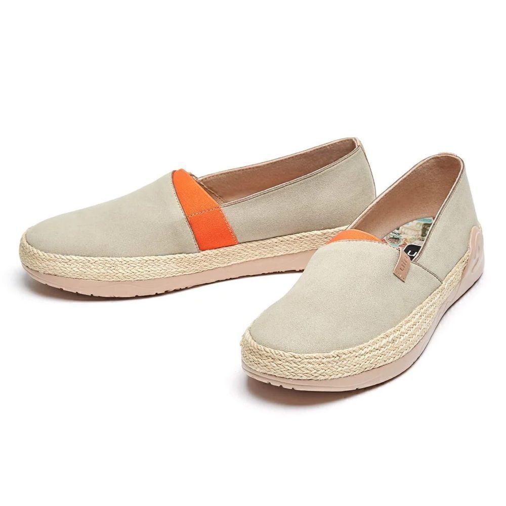 UIN Women's Espadrilles Knitted Casual Shoes (Marbella I Oxford Tan)